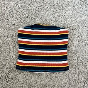 Garage Multicolor Striped Tube Top
